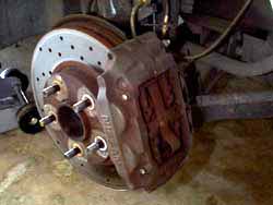 Front caliper and rotor