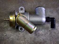 Recirc valve with plastic fitting installed